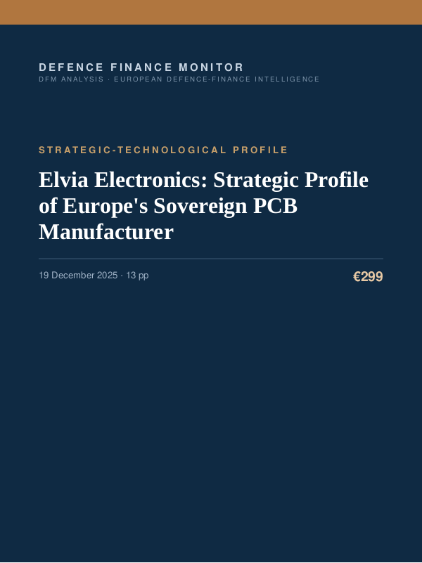 Cover of Elvia Electronics: Strategic Profile of Europe's Sovereign PCB Manufacturer