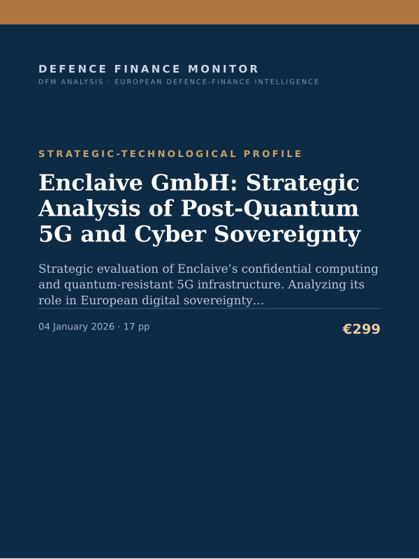 Cover of the DFM report “Enclaive GmbH: Strategic Analysis of Post-Quantum 5G and Cyber Sovereignty” — Strategic-Technological Profile, 17-page PDF