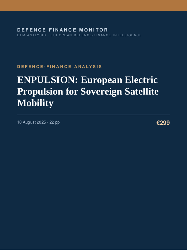 Cover of ENPULSION: European Electric Propulsion for Sovereign Satellite Mobility