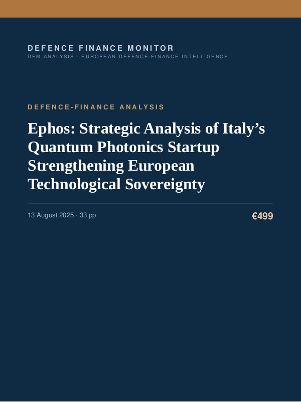 Cover of Ephos: Strategic Analysis of Italy’s Quantum Photonics Startup Strengthening European Technological Sovereignty