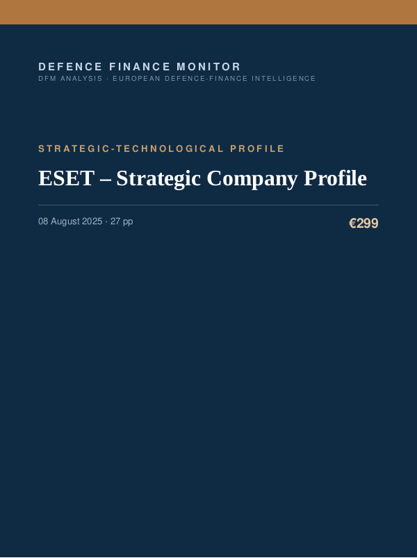 Cover of ESET – Strategic Company Profile