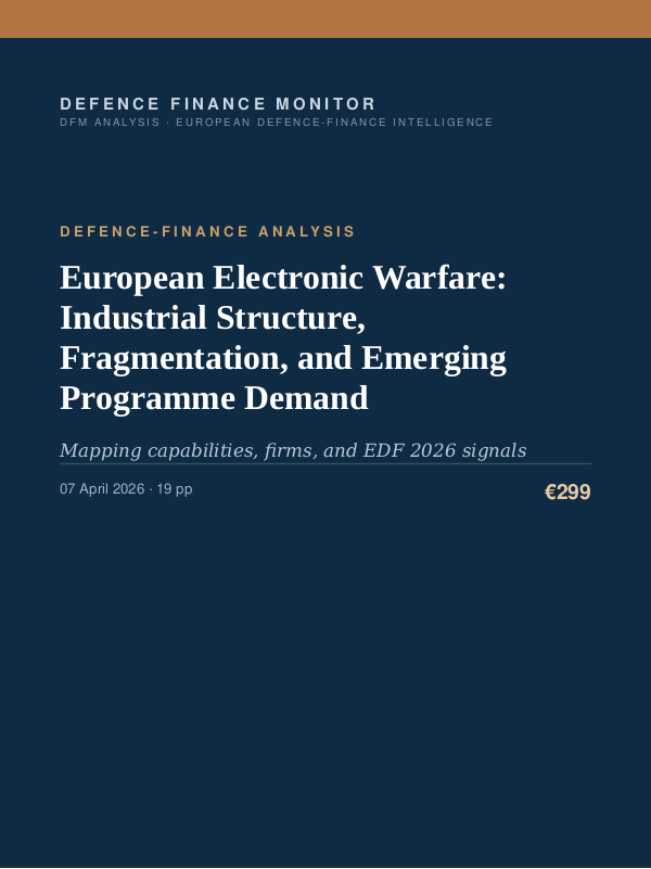 Cover of European Electronic Warfare: Industrial Structure, Fragmentation, and Emerging Programme Demand
