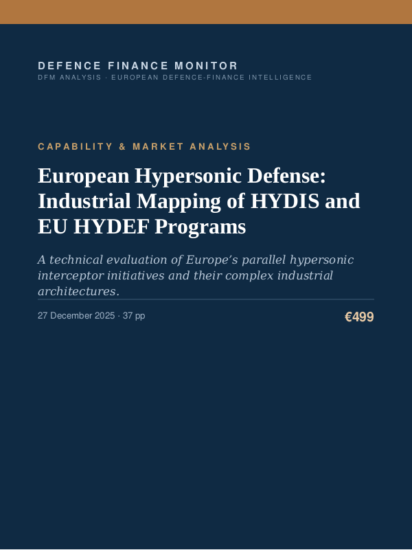 Cover of European Hypersonic Defense: Industrial Mapping of HYDIS and EU HYDEF Programs