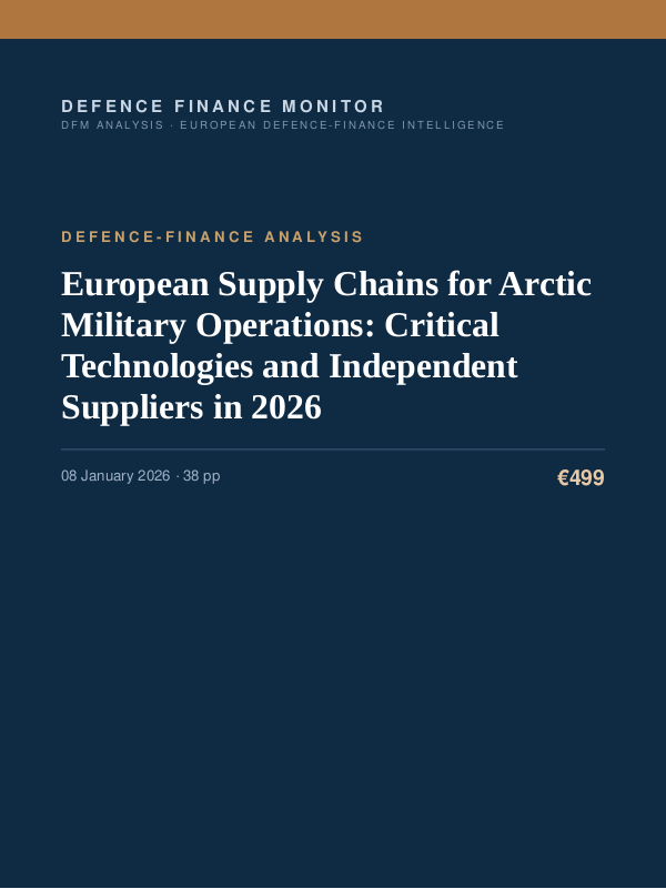 Cover of European Supply Chains for Arctic Military Operations: Critical Technologies and Independent Suppliers in 2026