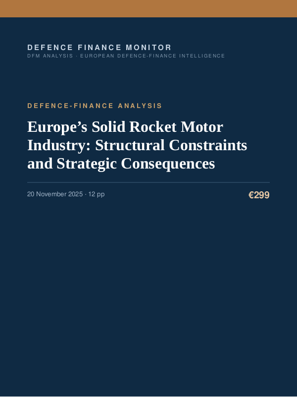 Cover of Europe’s Solid Rocket Motor Industry: Structural Constraints and Strategic Consequences
