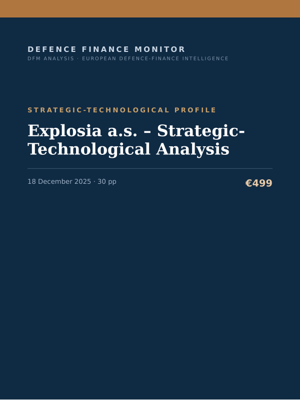 Cover of Explosia a.s. – Strategic-Technological Analysis