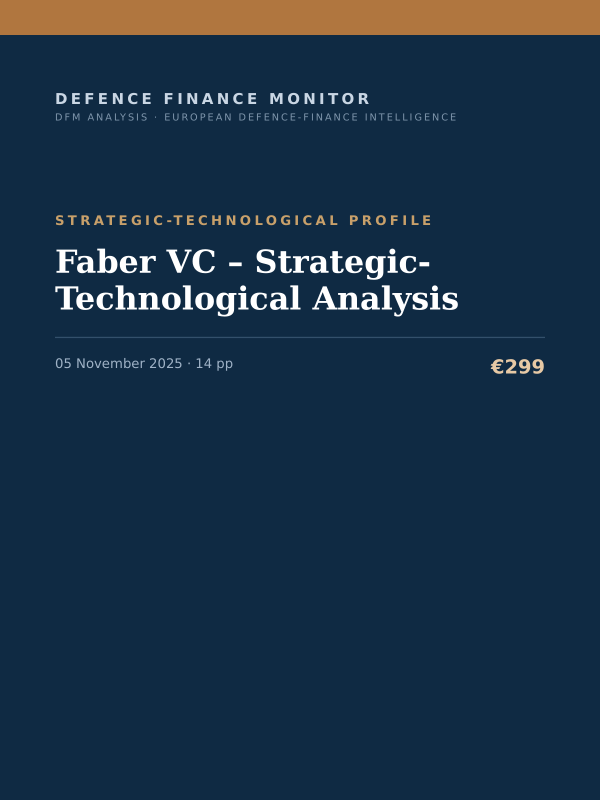 Cover of the DFM report “Faber VC – Strategic-Technological Analysis” — Strategic-Technological Profile, 14-page PDF