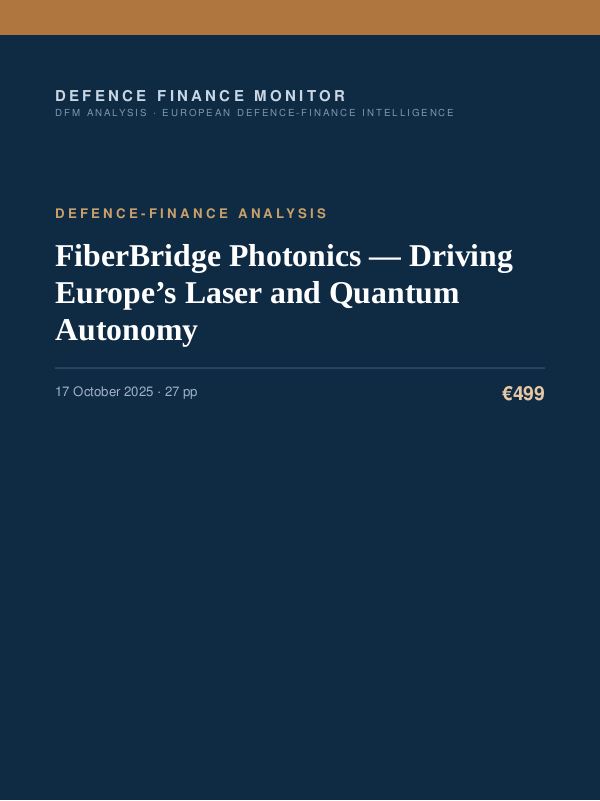 Cover of FiberBridge Photonics — Driving Europe’s Laser and Quantum Autonomy