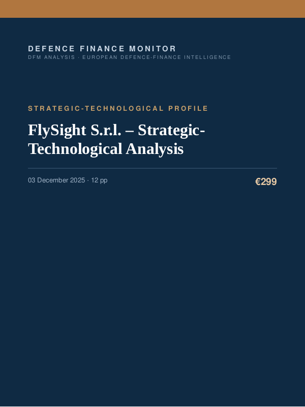 Cover of FlySight S.r.l. – Strategic-Technological Analysis