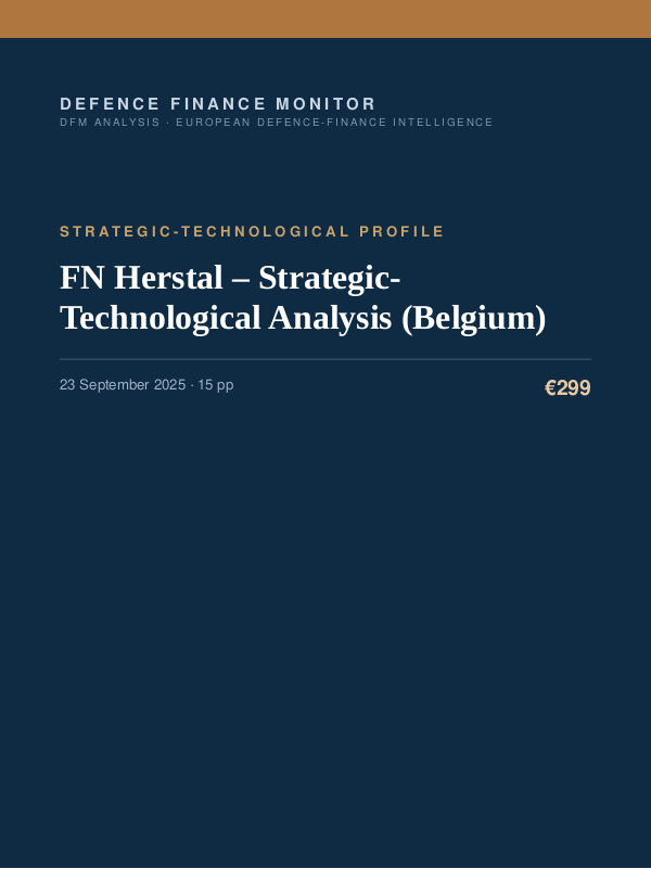 Cover of FN Herstal – Strategic-Technological Analysis (Belgium)