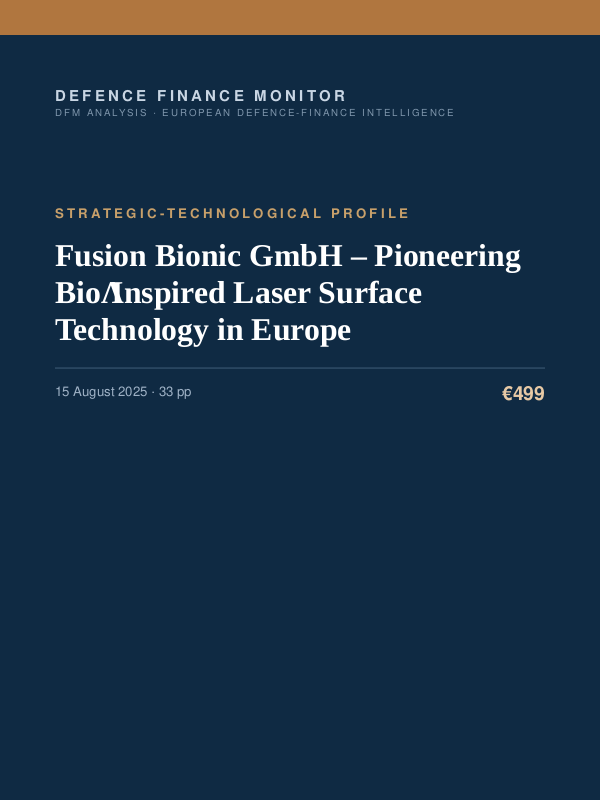 Cover of Fusion Bionic GmbH – Pioneering Bio‑Inspired Laser Surface Technology in Europe