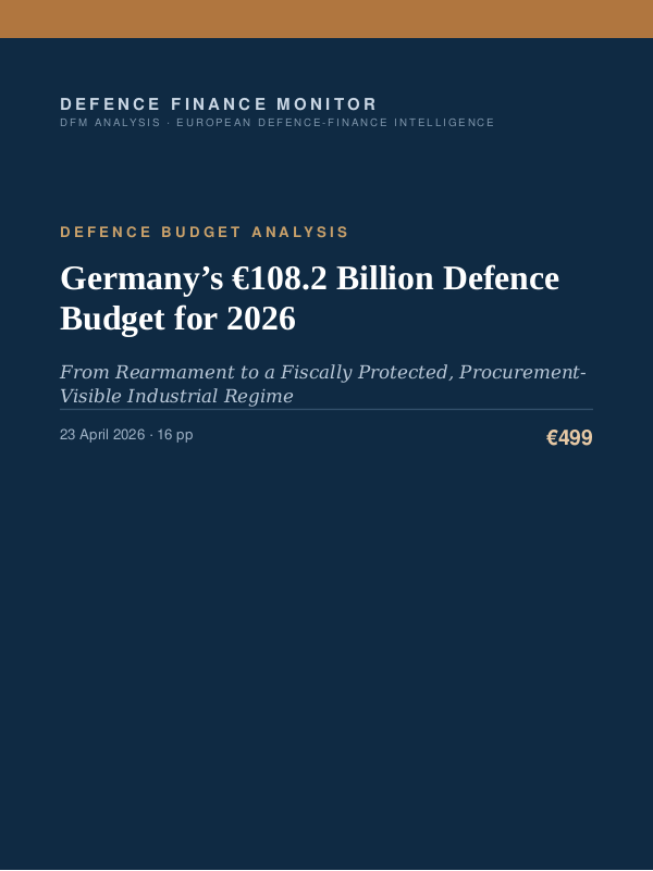 Cover of Germany’s €108.2 Billion Defence Budget for 2026