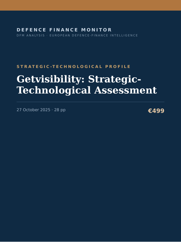 Cover of the DFM report “Getvisibility: Strategic-Technological Assessment” — Strategic-Technological Profile, 28-page PDF