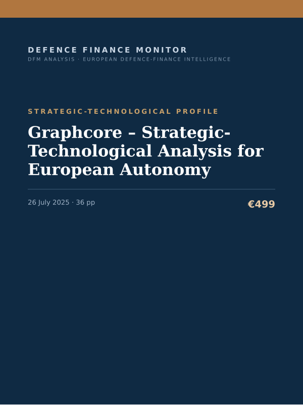 Cover of the DFM report “Graphcore – Strategic-Technological Analysis for European Autonomy” — Strategic-Technological Profile, 36-page PDF
