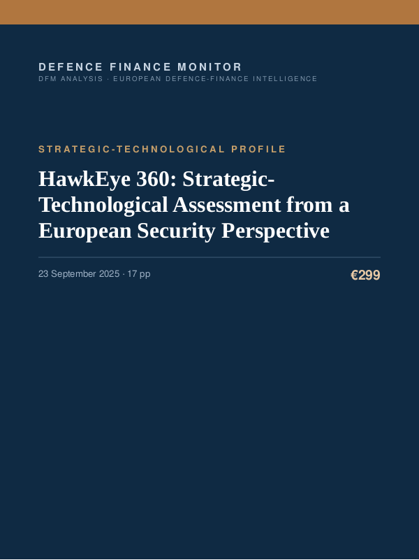 Cover of HawkEye 360: Strategic-Technological Assessment from a European Security Perspective