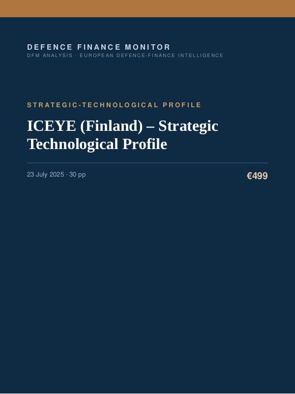 Cover of ICEYE (Finland) – Strategic Technological Profile