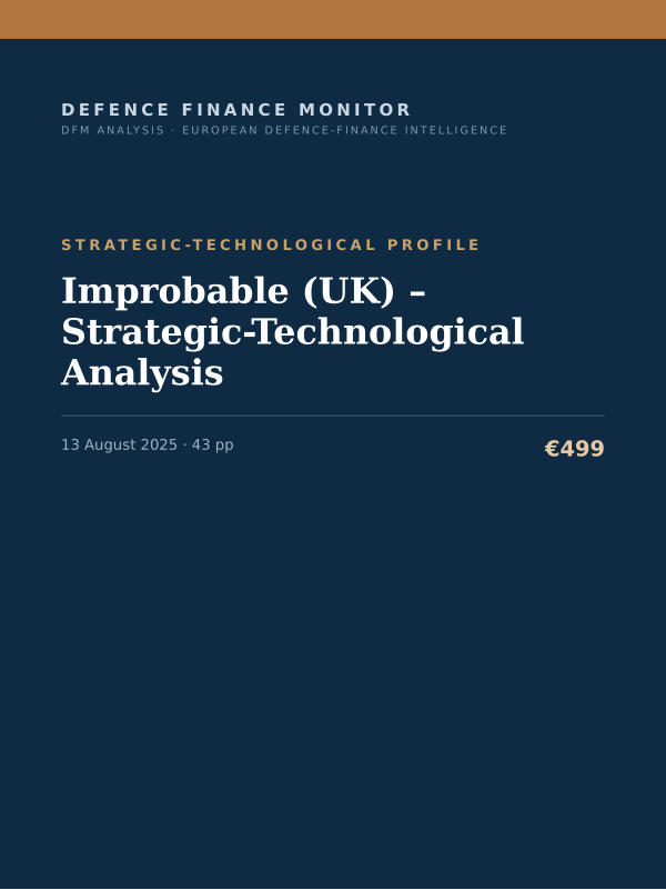 Cover of Improbable (UK) – Strategic-Technological Analysis