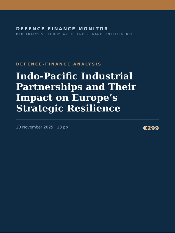 Cover of Indo-Pacific Industrial Partnerships and Their Impact on Europe’s Strategic Resilience