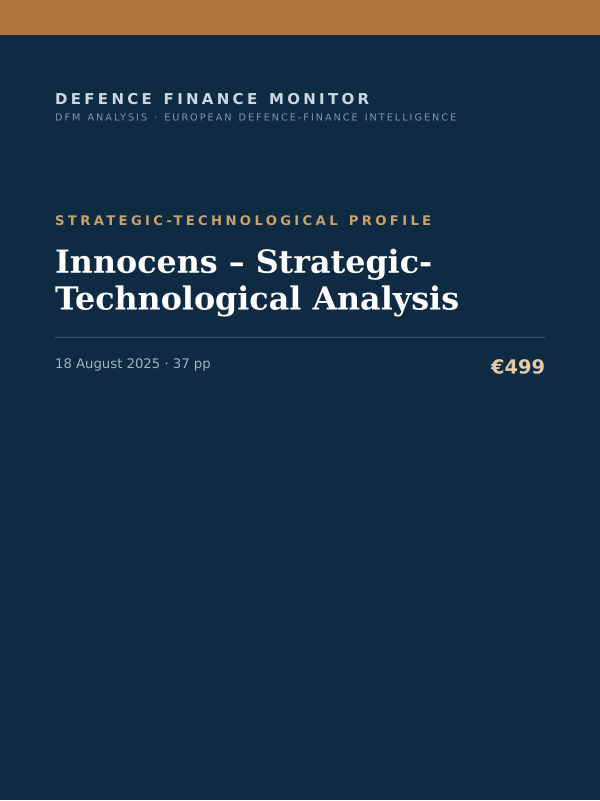 Cover of the DFM report “Innocens – Strategic-Technological Analysis” — Strategic-Technological Profile, 37-page PDF