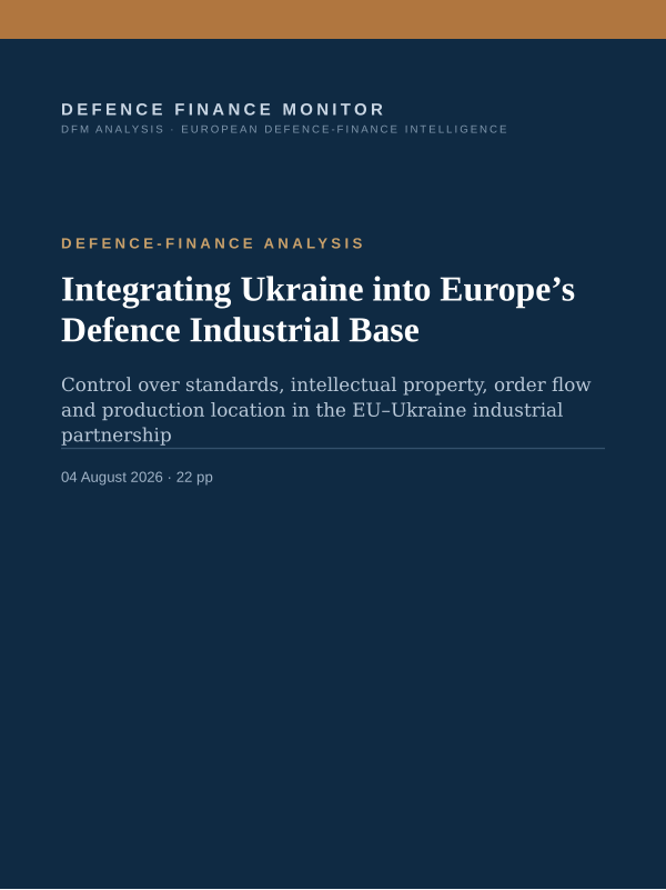 Cover of Integrating Ukraine into Europe’s Defence Industrial Base