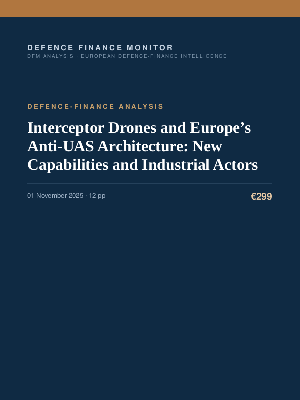Cover of Interceptor Drones and Europe’s Anti-UAS Architecture: New Capabilities and Industrial Actors