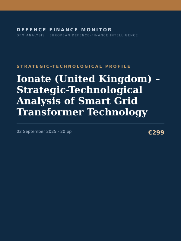 Cover of Ionate (United Kingdom) – Strategic-Technological Analysis of Smart Grid Transformer Technology