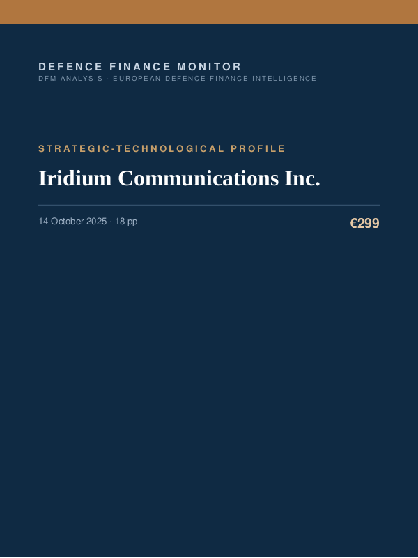 Cover of Iridium Communications Inc.