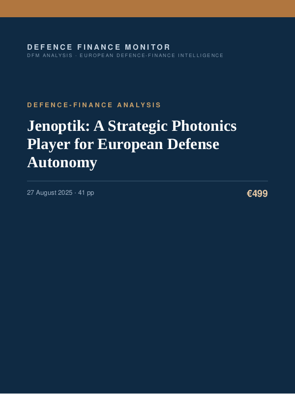 Cover of Jenoptik: A Strategic Photonics Player for European Defense Autonomy