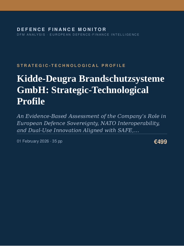 Cover of the DFM report “Kidde-Deugra Brandschutzsysteme GmbH: Strategic-Technological Profile” — Strategic-Technological Profile, 35-page PDF