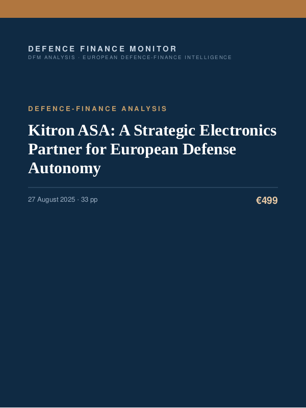 Cover of Kitron ASA: A Strategic Electronics Partner for European Defense Autonomy