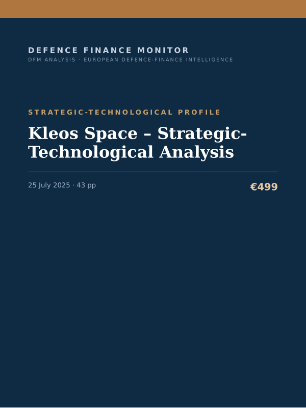 Cover of Kleos Space – Strategic-Technological Analysis