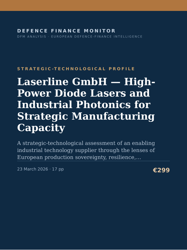 Cover of Laserline GmbH — High-Power Diode Lasers and Industrial Photonics for Strategic Manufacturing Capacity