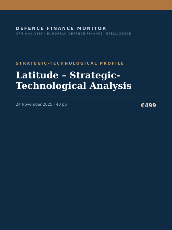 Cover of the DFM report “Latitude – Strategic-Technological Analysis” — Strategic-Technological Profile, 40-page PDF