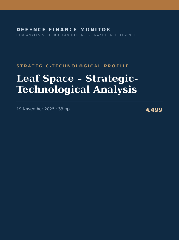 Cover of the DFM report “Leaf Space – Strategic-Technological Analysis” — Strategic-Technological Profile, 33-page PDF