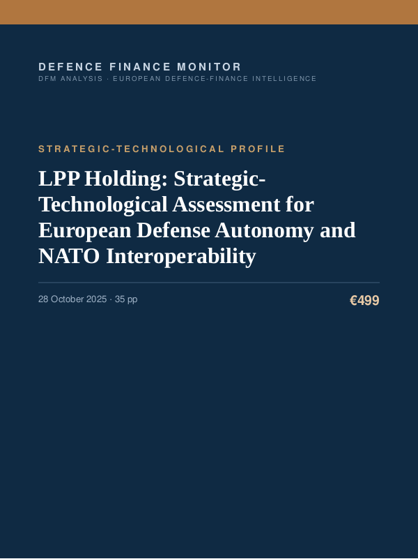 Cover of LPP Holding: Strategic-Technological Assessment for European Defense Autonomy and NATO Interoperability