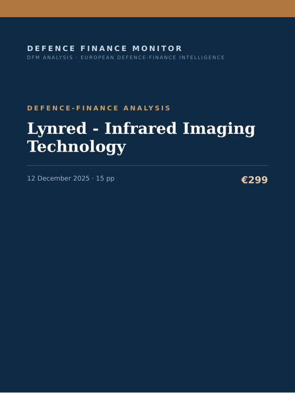 Cover of the DFM report “Lynred - Infrared Imaging Technology” — Defence-Finance Analysis, 15-page PDF