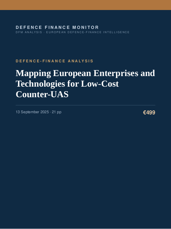Cover of Mapping European Enterprises and Technologies for Low-Cost Counter-UAS