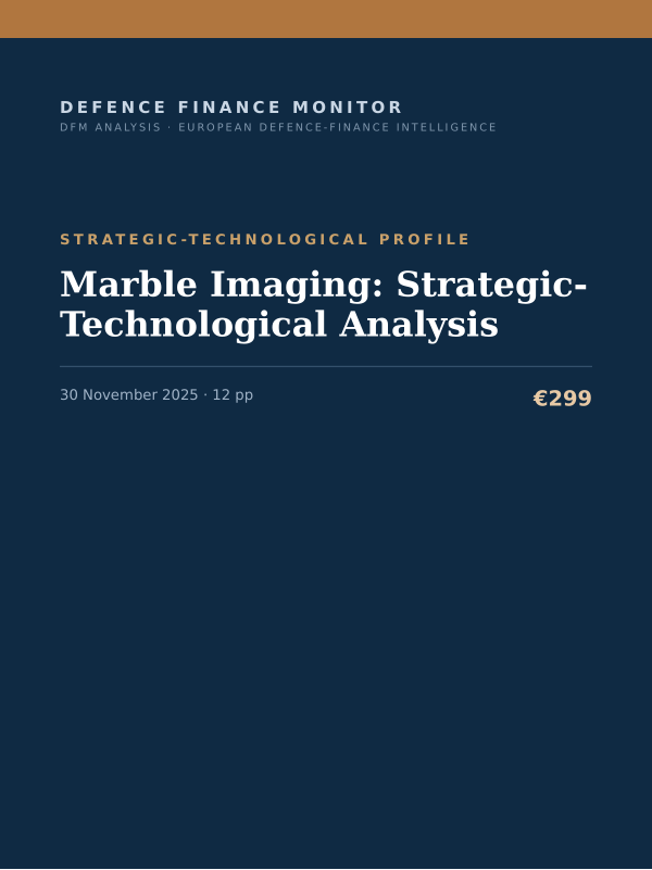 Cover of the DFM report “Marble Imaging: Strategic-Technological Analysis” — Strategic-Technological Profile, 12-page PDF