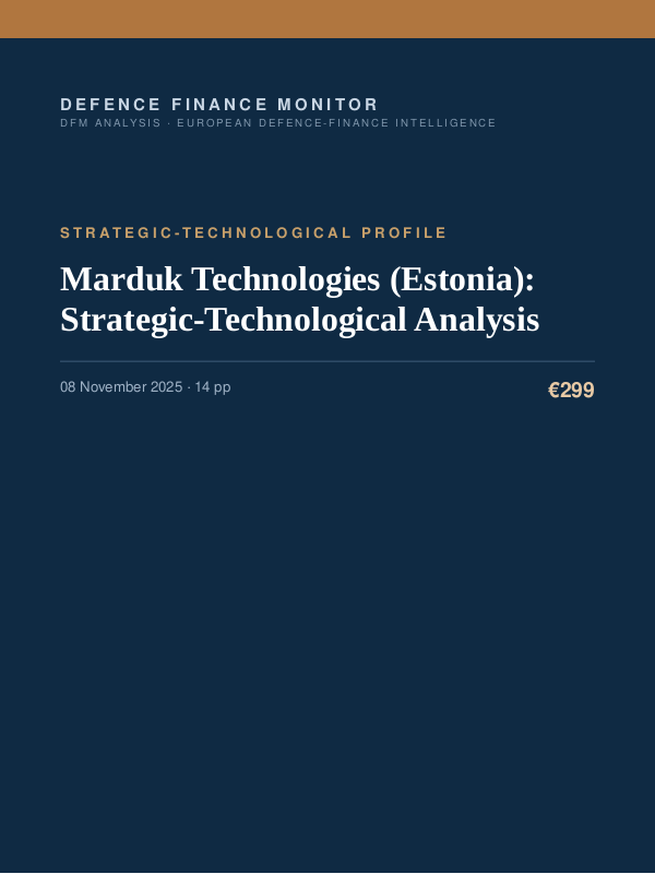 Cover of Marduk Technologies (Estonia): Strategic-Technological Analysis