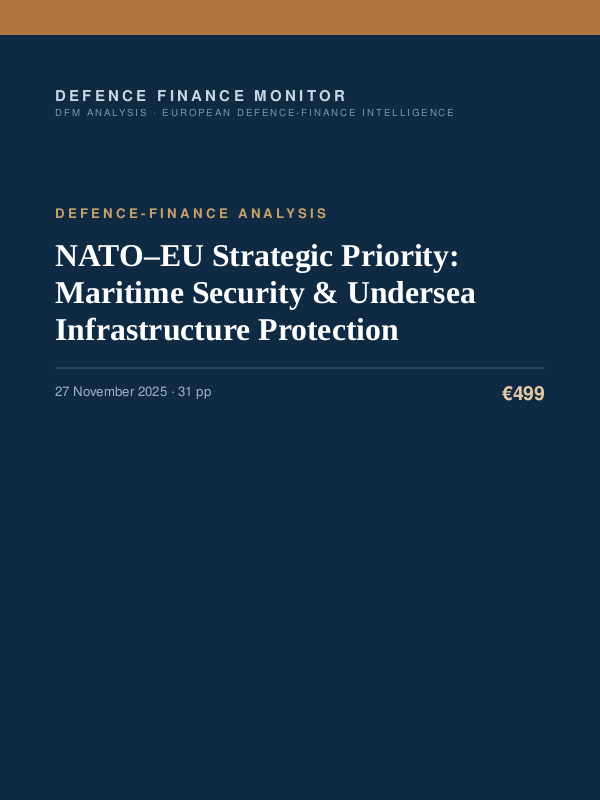 Cover of NATO–EU Strategic Priority: Maritime Security & Undersea Infrastructure Protection