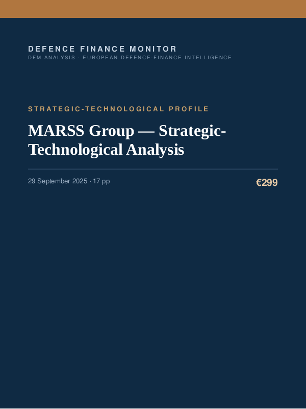 Cover of MARSS Group — Strategic-Technological Analysis