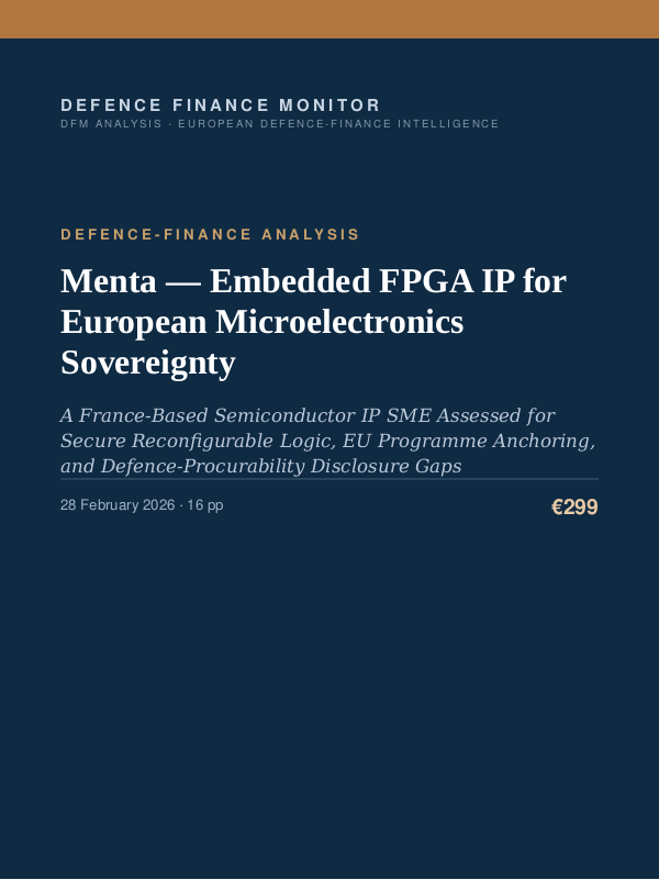 Cover of Menta — Embedded FPGA IP for European Microelectronics Sovereignty