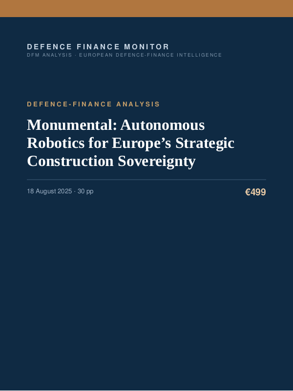 Cover of Monumental: Autonomous Robotics for Europe’s Strategic Construction Sovereignty