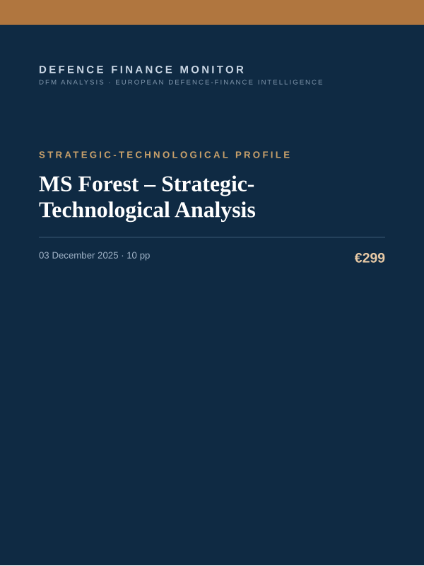 Cover of the DFM report “MS Forest – Strategic-Technological Analysis” — Strategic-Technological Profile, 10-page PDF