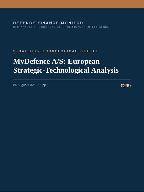 Cover of MyDefence A/S: European Strategic-Technological Analysis