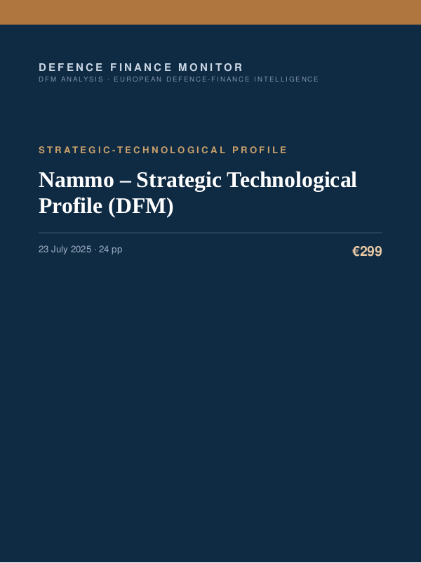 Cover of Nammo – Strategic Technological Profile (DFM)