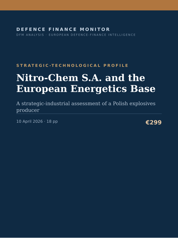 Cover of the DFM report “Nitro-Chem S.A. and the European Energetics Base” — Strategic-Technological Profile, 18-page PDF
