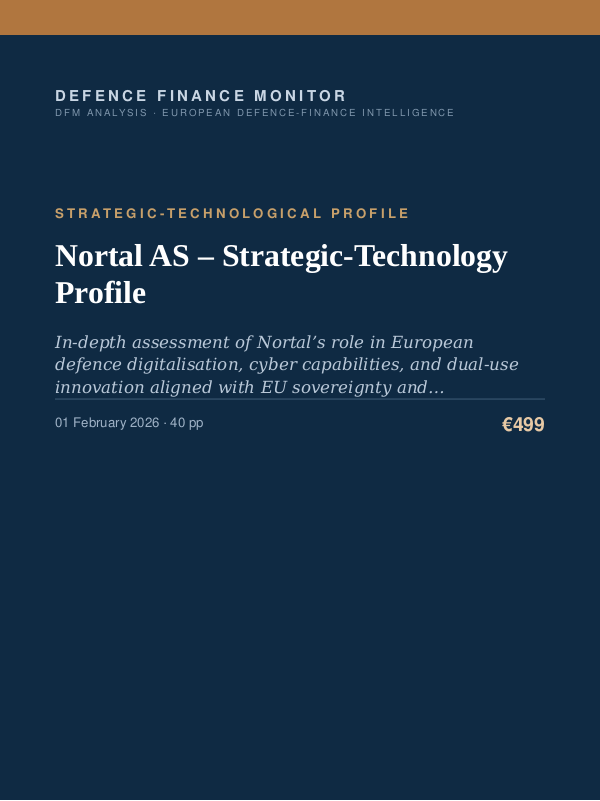 Cover of the DFM report “Nortal AS – Strategic-Technology Profile” — Strategic-Technological Profile, 40-page PDF