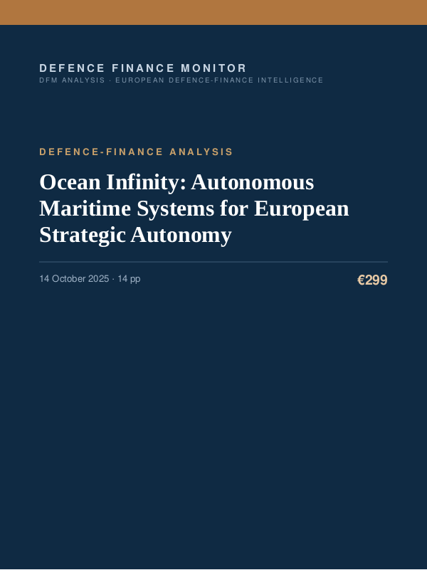 Cover of Ocean Infinity: Autonomous Maritime Systems for European Strategic Autonomy