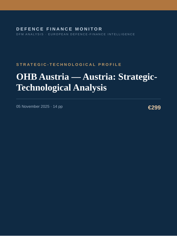Cover of OHB Austria — Austria: Strategic-Technological Analysis